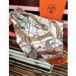 Sciarpa in seta Hermès Starry Night Chorus e fazzoletto quadrato in cashmere 140