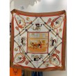 Sciarpa quadrata reversibile in cashmere Hermès 140 Arancione
