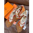 Sciarpa quadrata reversibile in cashmere Hermès 140 Arancione