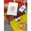 Qualità superiore replica Sciarpa quadrata reversibile in cashmere Hermès 140 Giallo