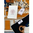 Alta gamma replica Sciarpa quadrata reversibile in cashmere Hermès 140 Nero