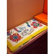 Sciarpa quadrata reversibile in velluto colorato Hermès 140 cm Giallo