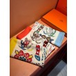 Pari all'originale replica Sciarpa quadrata reversibile in velluto colorato Hermès 140 cm Rosso