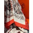 Pari all'originale replica Sciarpa quadrata reversibile in velluto colorato Hermès 140 cm Rosso