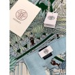 Sciarpa reversibile in cashmere Hermès Animal City, 140 blu