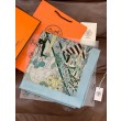 Sciarpa reversibile in cashmere Hermès Animal City, 140 blu