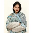 Sciarpa reversibile in cashmere Hermès Animal City, 140 blu