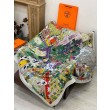 Qualità superiore replica Sciarpa reversibile in cashmere Hermès Animal City, 140 giallo