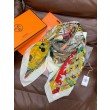 Qualità superiore replica Sciarpa reversibile in cashmere Hermès Animal City, 140 giallo