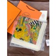 Qualità superiore replica Sciarpa reversibile in cashmere Hermès Animal City, 140 giallo