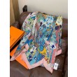 Qualità superiore replica Sciarpa reversibile in cashmere Hermès Animal City, 140 rosa