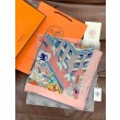 Qualità superiore replica Sciarpa reversibile in cashmere Hermès Animal City, 140 rosa