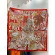 Qualità superiore replica Sciarpa reversibile in cashmere Hermès Animal City, 140 rosso