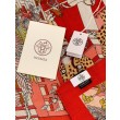 Qualità superiore replica Sciarpa reversibile in cashmere Hermès Animal City, 140 rosso