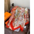 Qualità superiore replica Sciarpa reversibile in cashmere Hermès Animal City, 140 rosso