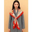 Qualità superiore replica Sciarpa reversibile in cashmere Hermès Animal City, 140 rosso