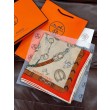 Qualità superiore replica Sciarpa reversibile in cashmere Hermès con motivo a cavallo che salta 140 Organge