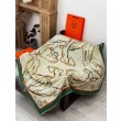 Alta gamma replica Sciarpa reversibile in cashmere Hermès con motivo a cavallo che salta 140 Verde
