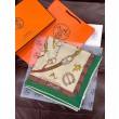 Alta gamma replica Sciarpa reversibile in cashmere Hermès con motivo a cavallo che salta 140 Verde