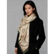 Alta gamma replica Sciarpa reversibile in cashmere Hermès con motivo a cavallo che salta 140 Verde