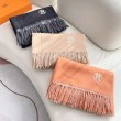 Qualità superiore replica Sciarpa unisex classica Hermès in cashmere 70x200 albicocca