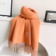 Alta gamma replica Sciarpa unisex classica Hermès in cashmere 70x200 arancione