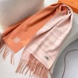 Alta gamma replica Sciarpa unisex classica Hermès in cashmere 70x200 arancione