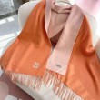 Alta gamma replica Sciarpa unisex classica Hermès in cashmere 70x200 arancione