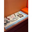 Qualità da grande replica Sciarpe reversibili in velluto colorato Hermès Sciarpa 140 cm Blu