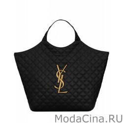 Borsa shopping YSL Saint Laurent Icare Maxi in di agnello trapuntata nera Borsa shopping YSL Saint Laurent Icare Maxi in di agnello trapuntata nera