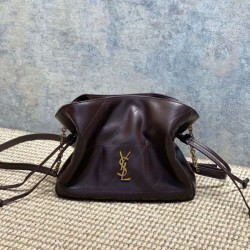 Replica qualità specchio Borsa a tracolla YSL Saint Laurent Jamie Caffè