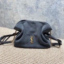 Replica qualità specchio Borsa a tracolla YSL Saint Laurent Jamie pelle scamosciata Grigio