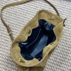 Replica Borsa a tracolla YSL Saint Laurent Jamie pelle scamosciata Foglia d'oro Imitazioni Replica qualità specchio Borsa a tracolla YSL Saint Laurent Jamie pelle scamosciata Foglia d'oro