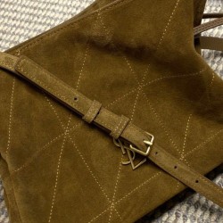 Replica Borsa a tracolla YSL Saint Laurent Jamie pelle scamosciata Caramello Imitazioni Replica qualità specchio Borsa a tracolla YSL Saint Laurent Jamie pelle scamosciata Caramello
