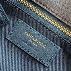 Replica Borse a tracolla YSL Saint Laurent media Loulou Puffer Caffè Imitazioni Replica qualità specchio Borse a tracolla YSL Saint Laurent media Loulou Puffer Caffè