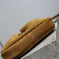 Replica Borsa a mano piccola Hobo PARIS VII YSL Saint Laurent pelle scamosciata giallo Imitazioni Replica qualità specchio Borsa a mano piccola Hobo PARIS VII YSL Saint Laurent pelle scamosciata giallo