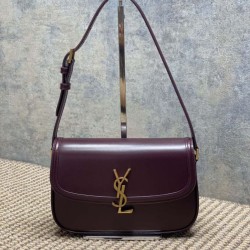 Replica qualità specchio Borse Firmate  a tracolla media YSL Saint Laurent Solferino Box bordeaux