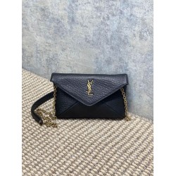 Bora Pari all'originale replica a tracolla classica Calypso Mini YSL Saint Laurent con catena Nero