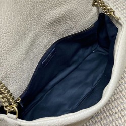 Replica Borsa a tracolla grande YSL Saint Laurent Calypso beige Imitazioni Replica qualità specchio Borsa a tracolla grande YSL Saint Laurent Calypso beige