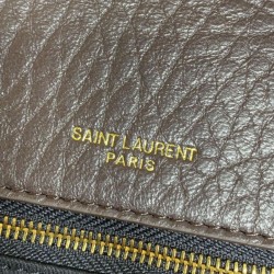 Replica Borsa a tracolla grande YSL Saint Laurent Calypso Caffè Imitazioni Replica qualità specchio Borsa a tracolla grande YSL Saint Laurent Calypso Caffè