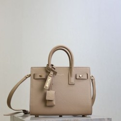 Replica qualità specchio Borsa tote Sac De Jour piccola/media/grande YSL Saint Laurent Albicocca