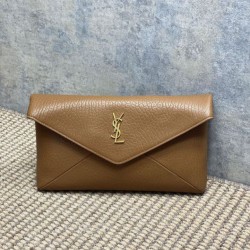 Replica qualità specchio Pochette grande YSL Saint Laurent Cassandre Marrone