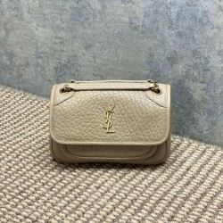 Replica qualità specchio Borsa a tracolla YSL Saint Laurent Mini Classic Niki 18cm Albicocca