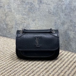 Replica qualità specchio Borsa a tracolla YSL Saint Laurent Mini Classic Niki 18cm Nero 