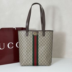 Replica qualità specchio Bora Pari all'originale replica tote media Gucci Ophidia 834465 in tessuto GG marrone
