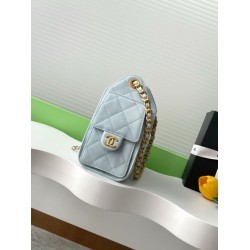 Borse Imitazioni hobo piccola Chanel 25 AS5631 Azzurro Borse Imitazioni hobo piccola Chanel 25 AS5631 Azzurro