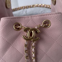 Replica Borsa hobo piccola Chanel 25 AS5631 scamosciata Rosa Imitazioni Replica qualità specchio Borsa hobo piccola Chanel 25 AS5631 scamosciata Rosa