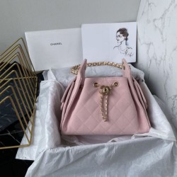 Replica qualità specchio Borsa hobo piccola Chanel 25 AS5631 scamosciata Rosa