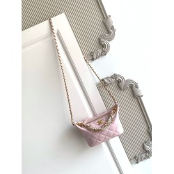 Borsa hobo Chanel piccola Pearls AS5898 pelle di vitello Rosa Borsa hobo Chanel piccola Pearls AS5898 pelle di vitello Rosa