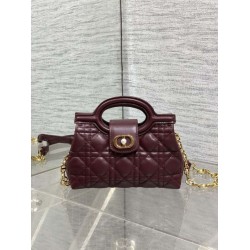 Borsa Dior Jolie Top Handle Mini Cannage Chain bordeaux Borsa Dior Jolie Top Handle Mini Cannage Chain bordeaux